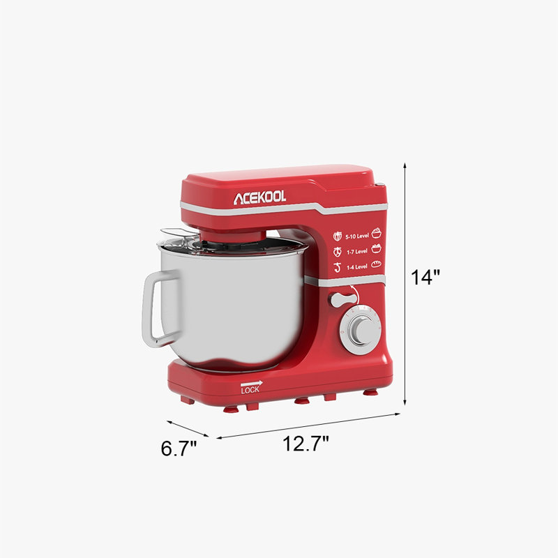 Stand Mixer with 660W Motor, 7.5 Qt Stainless Steel Bowl, 10-Speed Tilt-Head Mixer for Home Baking