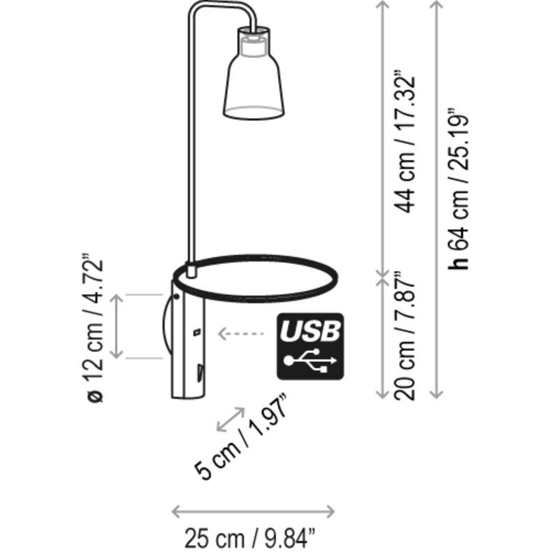 1 - Light LED Wallchiere