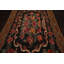 Tapis botanique gris anthracite en laine tissé à la main 6 pi 9 po x 10 pi 11 po