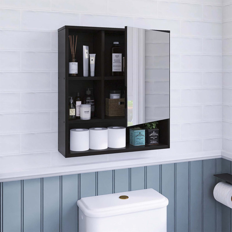 Compact Bathroom Cabinet Bathroom Cabinet, Black