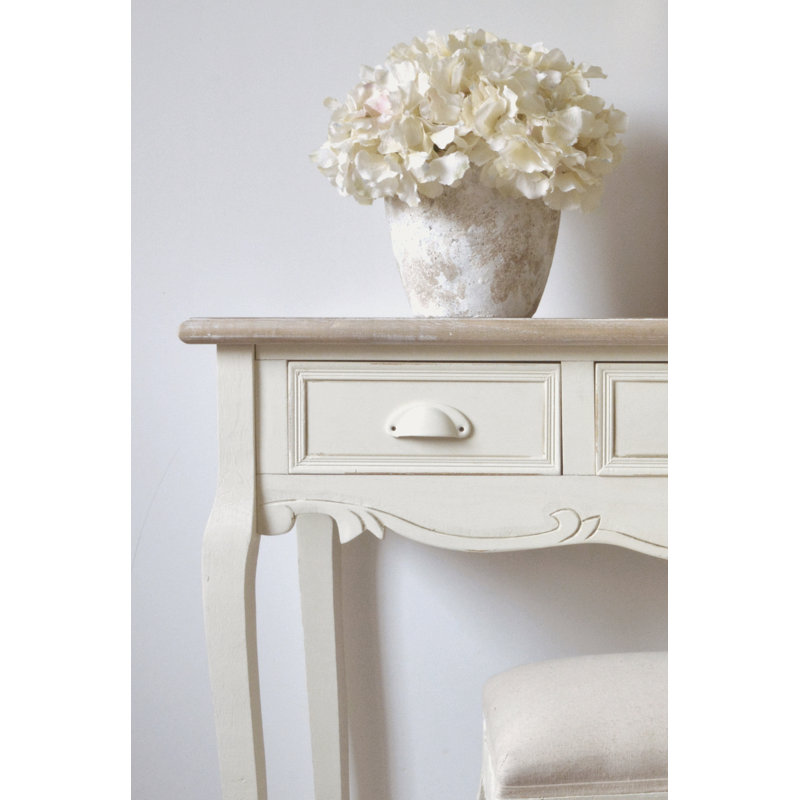 Circee 110cm Console Table, Cream, Light Brown