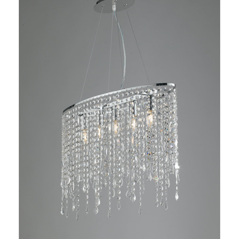 Ingrid 5 - Light Crystal Pendant, Chrome
