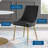 Viscount Modern Accent Performance Velvet Dining Chair In Black-74366158