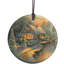 Thomas Kinkade - soirée de Noël - impression sur verre Starfire - décoration pour la maison et l'arbre - idéal pour offrir