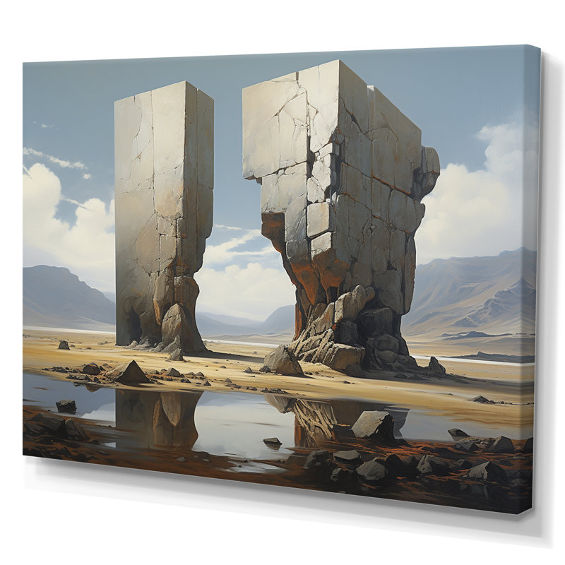 «Mind-Blowing», art mural surréalisme, Toile tendue, H 24 po x l 32 po x P 1 po