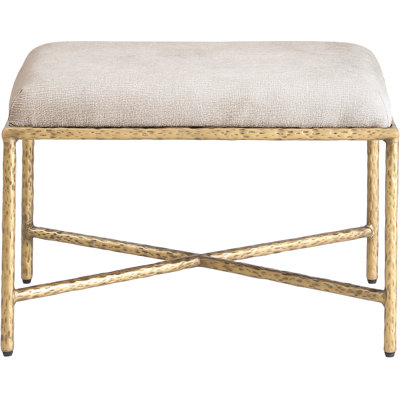 Iyania Chenille Fabric Bench by Everly Quinn