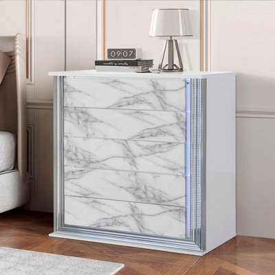 White Marble Chest With Led