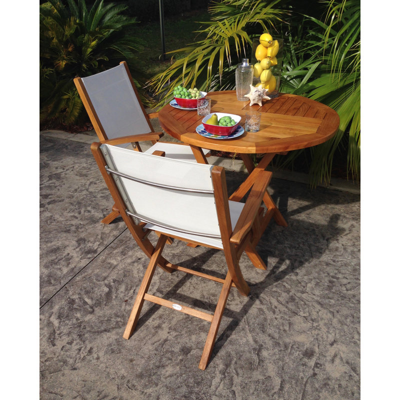 Quinlan Outdoor Round Teak Dining Table