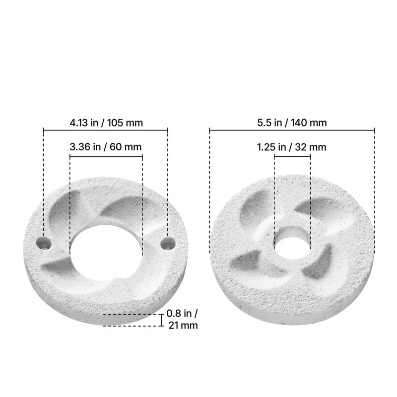 2 PCS feuilles de broyage pour moulin à grain électrique, disques de broyage à sec et humide, plaques de broyage de remplacement compatibles avec le moulin à épices à maïs GM-002