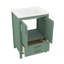 Meuble-lavabo 24 po avec lavabo en céramique, meuble Storae autoportant moderne avec poignées, portes à fermeture douce
