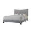 Grand lit en tissu gris Venacha