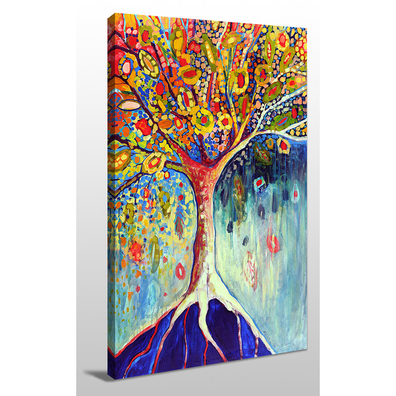 « fiestatree » par jennifer lommers,, reproduction d’art sur toile tendue, H 40 po x l 24 po x P 1 po