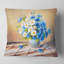 Bouquet de bouquet floral sur un coussin de table en bois-29884058-29884062