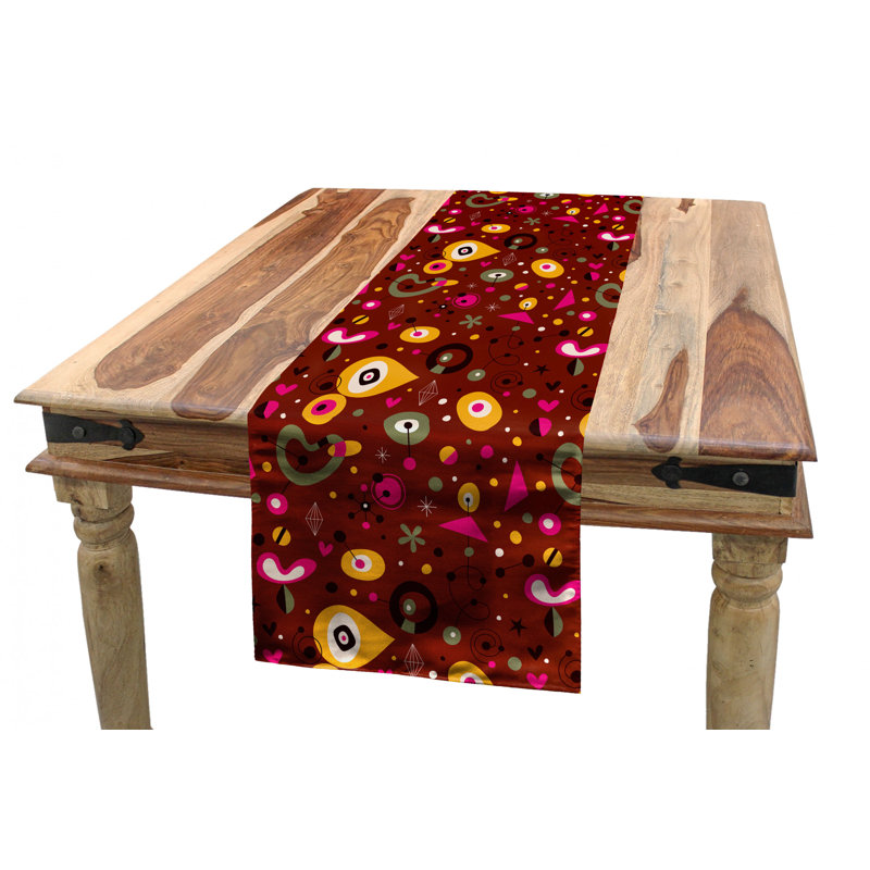 Chemin de table géométrique, 72 po x 16 po