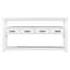 Console pour espace de vie, blanc, 4 tiroirs et 2 tablettes-343515032