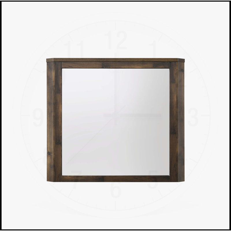 Elettra Rustic Walnut Finish Mirror
