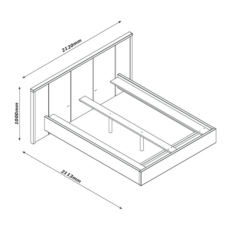 Columbia 150 X 200cm Bed