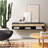 Jackson Rattan Floating Nightstand With Storage Drawer And Open Shelf, Black