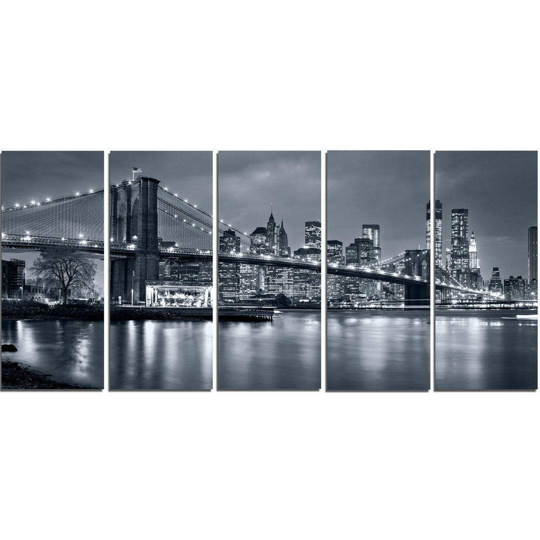 " Panorama New York City At Night " 5 - Pieces Orren Ellis
