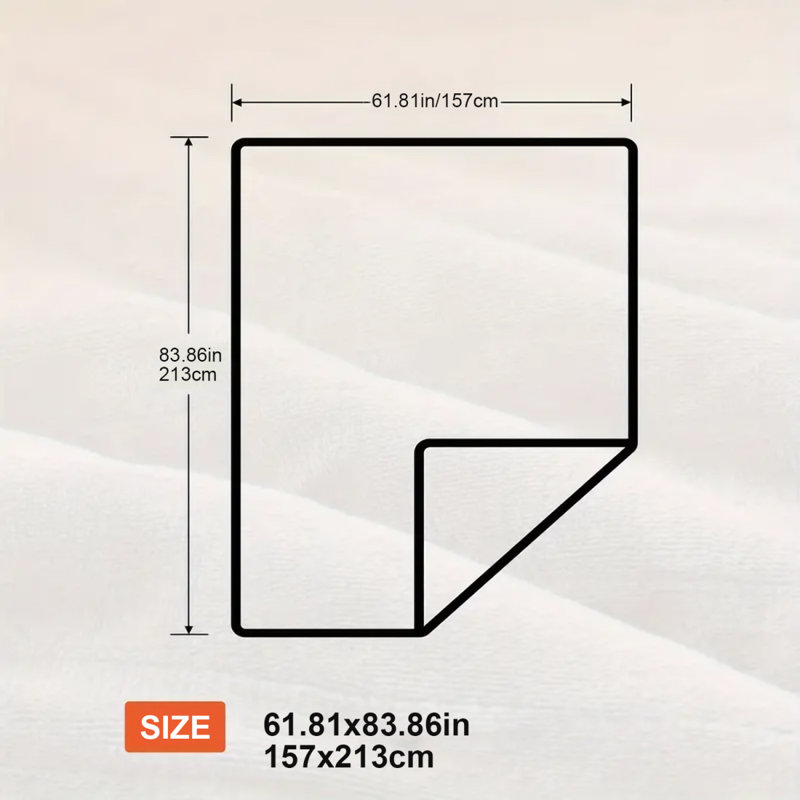 Couverture électrique 157 * 213, L 80,85 po x l 61,8 po