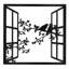 Silhouette d'oiseau sur une branche, décoration murale abstraite, décoration murale-124837932-124837933
