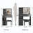 29.2" Small Space Vanity Table with Sliding Mirror, Stool and High Capacity Storage-837203013