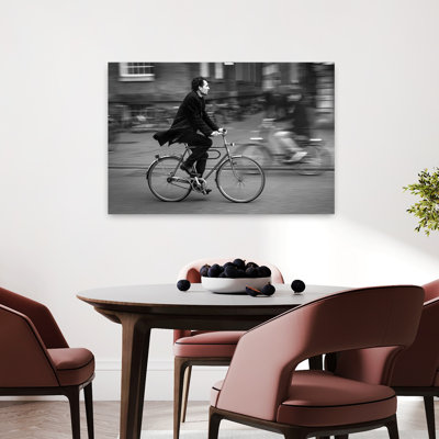 «Dynamic Urban Cycling Classic Vintage Abstract City Wall Art Print»