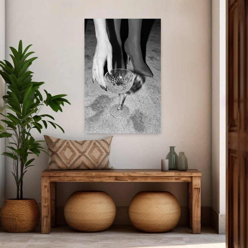 «Elegant Evening Drink Elegant Abstract Contemporary Landscape Nature», art mural, H 48 po x l 32 po