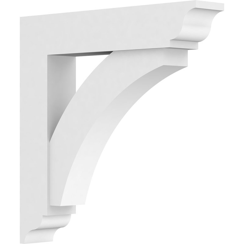 Standard Thorton Architectural Grade PVC Bracket with Traditional Ends, 20"H x 3"W x 20"D
