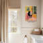 Funny Cat Bathroom Wall Art Cat Sitting On Toilet Reading Newspaper Posters 24X36inch