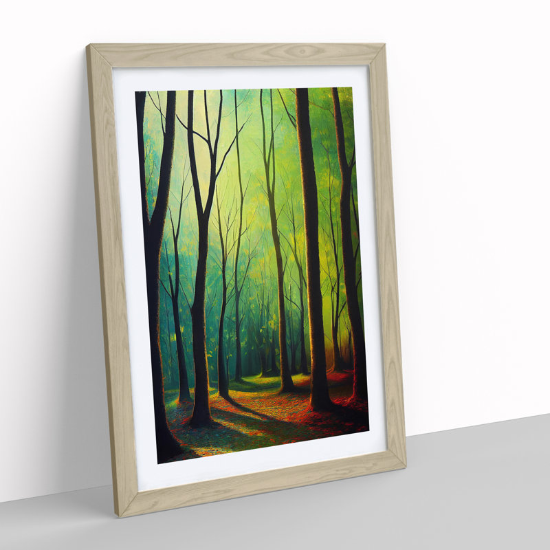 XV1022-52X A Forest Adventure - Single Picture Frame Print, 34cm H x 25cm W x 2cm D, Oak