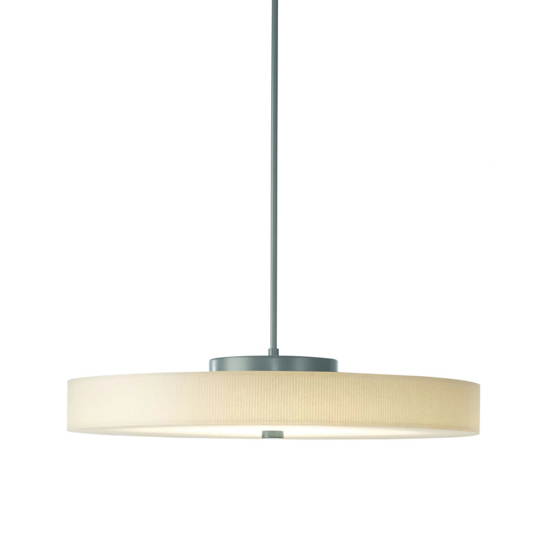 Disq 1 - Light Unique Drum LED Pendant, Large: 10.1" to 52.1", Vintage Platinum