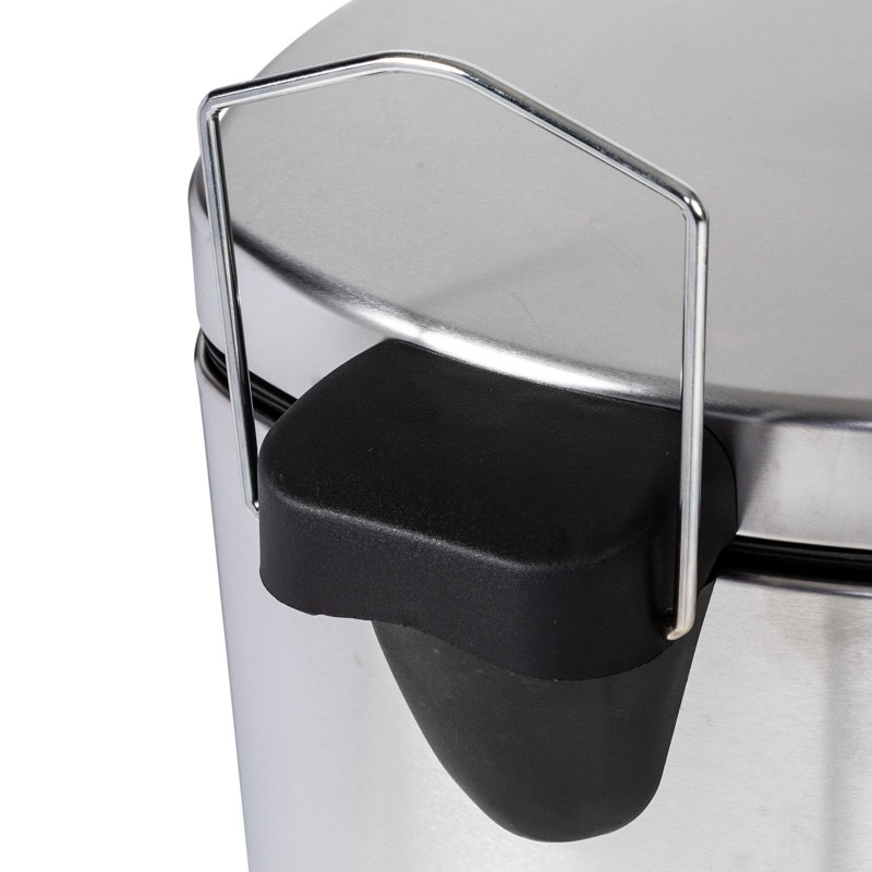 Steel Step On Kitchen Trash Can - 7.92 Gallons