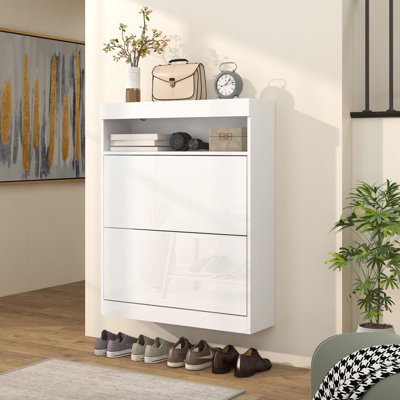 16 Pair Flip Down Shoe Storage