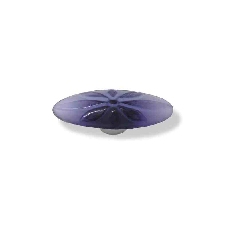 Poignée fleur 3-3 / 4 "Betsy Fields, Prune givrée