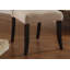 Ensemble de 2 chaises capitonnées en tissu beige de style rustique