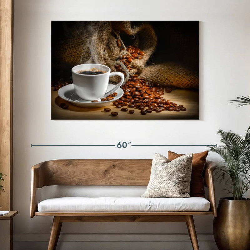 Freshly Brewed Coffee Canvas Print, 48" H x 32" W x 1.25" D