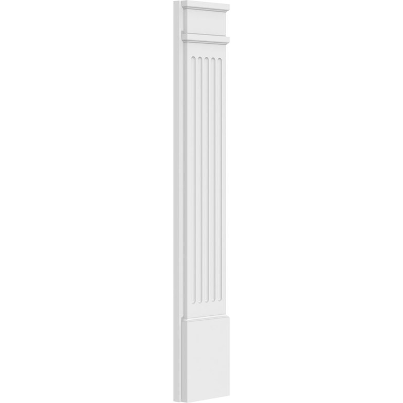 Pilastre cannelé en PVC (la paire), 48 po, 8", Base et chapiteau décoratifs