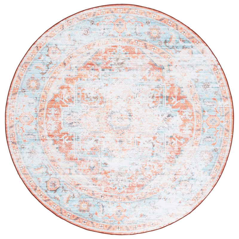 Pembleton Machine Washable Performance Oriental Rug, Round 6'