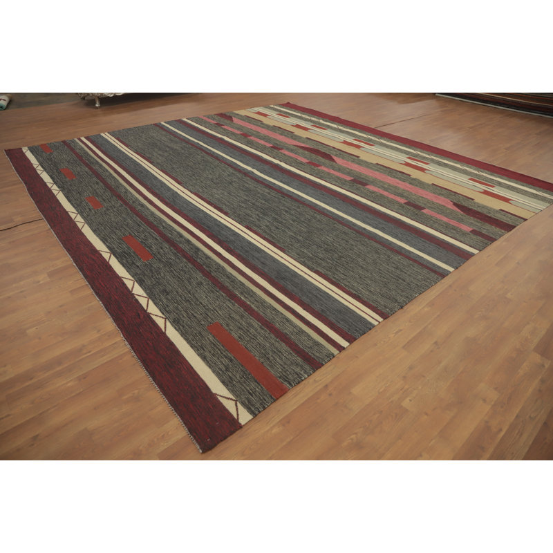 Tapis carré kilim à teinture végétale 12 x 12