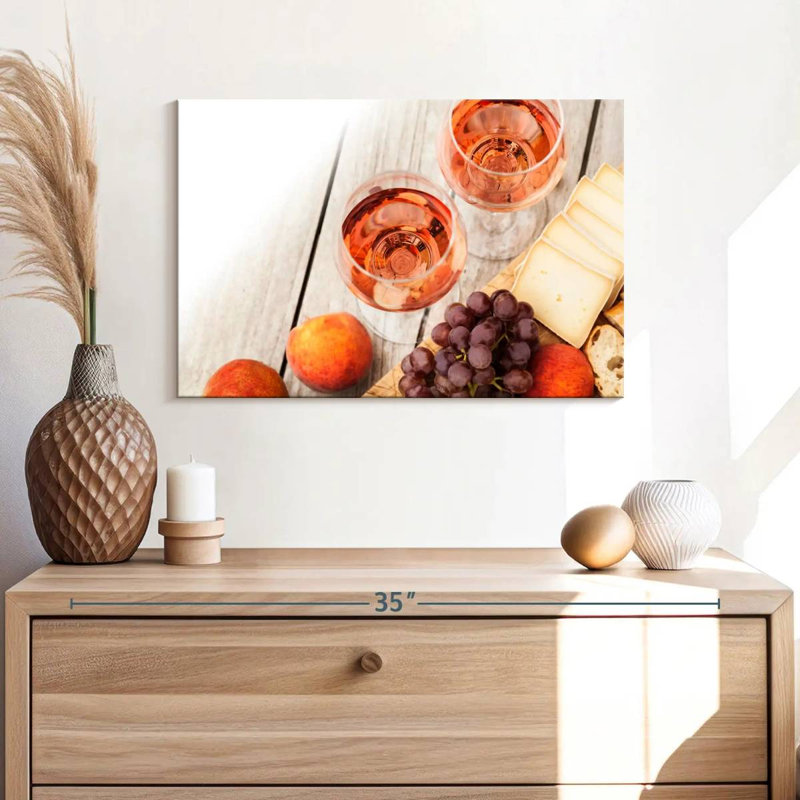 Yarlin Charcuterie And Rose Wine, 16" H x 24" W