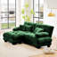 Canapé modulaire Cloud Couch pour le salon, canapé 2 places en chenille avec 2 coussins lombaires et 2 coussins décoratifs, canapé rembourré à accoudoirs larges avec repose-pieds convertible-1560391147