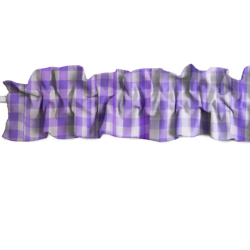 Cantonnière Gingham, L 120 po x L 9 po, Lavande