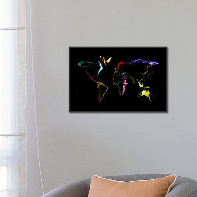 Karlskrona " World Map (Abstract Paint) II " by Michael Tompsett