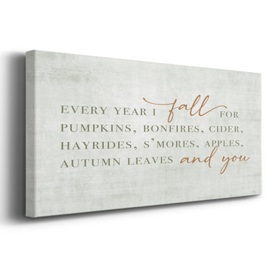 Fall For You- Gallery Wrapped Canvas -Ready to Hang