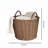 Round Cone Woven Resin Wicker Basket with Handles