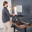Montant de bureau simple noir