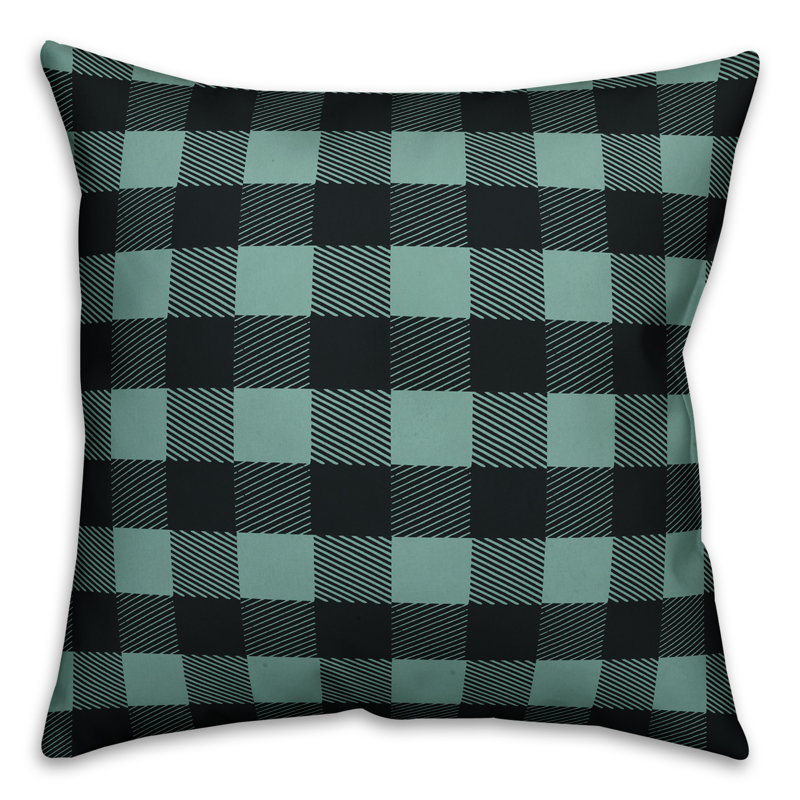 Housse de coussin Buffalo, 20 po x 20 po, Bleu sarcelle