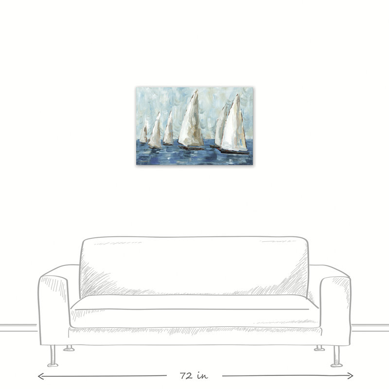 «Coastal Saililier Race», reproduction, 20 po x 30 p, Toile tendue