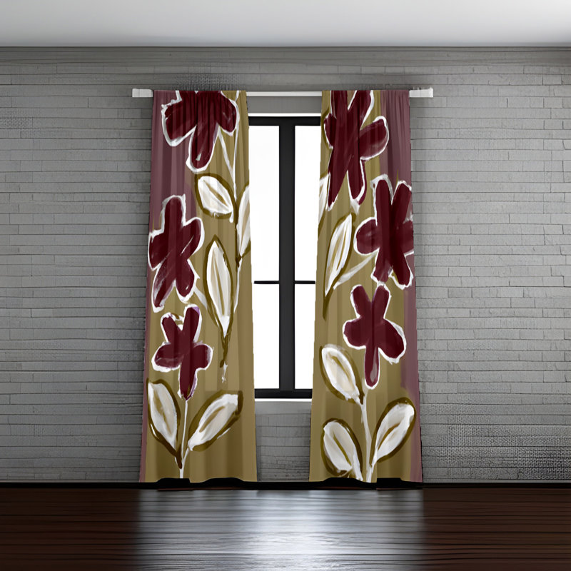 Rideau en polyester Amartya, L 56 po x L 78 po